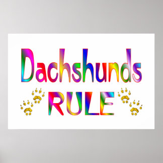 Poster Règle Dachshunds