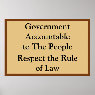 Poster Règle de droit responsable du gouvernement