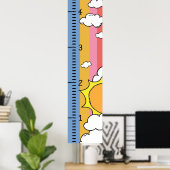 Poster Règle de graphique de croissance féminine personna (Bureau à domicile)