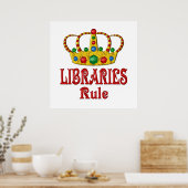Poster Règle des BIBLIOTHÈQUES (Cuisine)