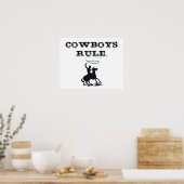 Poster Règle des cowboys TEE (Cuisine)