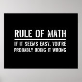 Poster Règle des maths (Devant)
