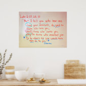 Poster Règle d'or (Cuisine)