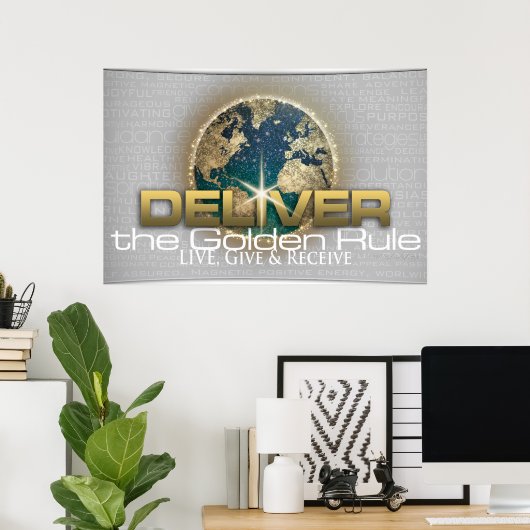 Poster Règle d'or (Bureau à domicile)