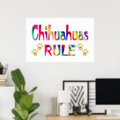 Poster Règle du Chihuahuas (Bureau à domicile)