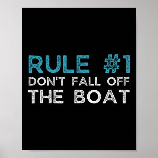 Poster Règle numéro 1 Ne Tombez Pas Du Bateau (Devant)
