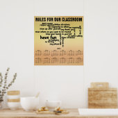 Poster Règle pour notre calendrier de classe 2014 (Cuisine)