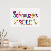 Poster Règle Schnauzers (Cuisine)