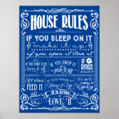 Poster Règlement de la maison décoratif (Devant)