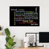 Poster Règlement du Parlement (Bureau à domicile)