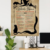 Poster Règlement intérieur de la sorcière (Bureau à domicile)