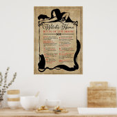 Poster Règlement intérieur de la sorcière (Cuisine)