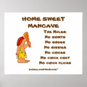 Poster Règles Caveman Mancave2 (Devant)