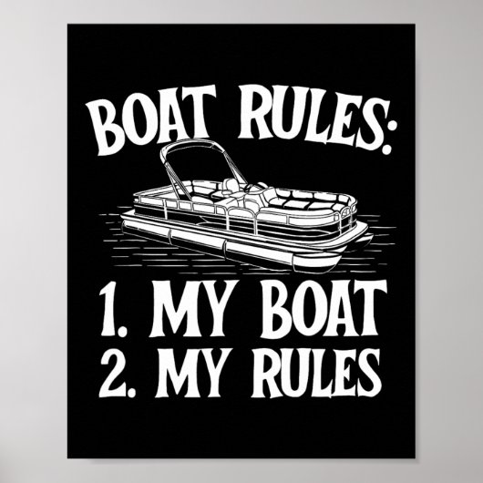 Poster Règles de bateau - Voile Bateau Lac Capitaine de b (Devant)