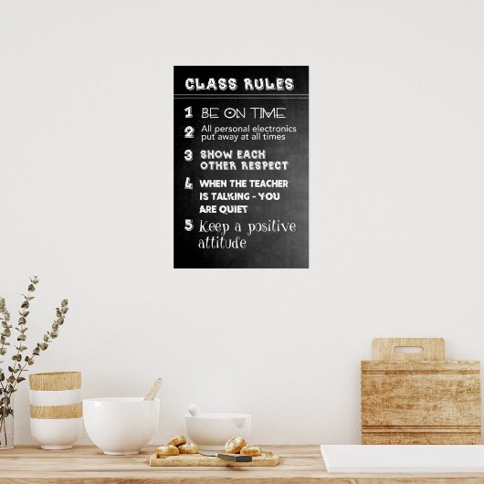 Poster Règles de classe (Cuisine)