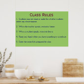 Poster Règles de classe (Cuisine)
