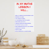 Poster Règles de classe (Cuisine)