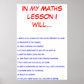 Poster Règles de classe