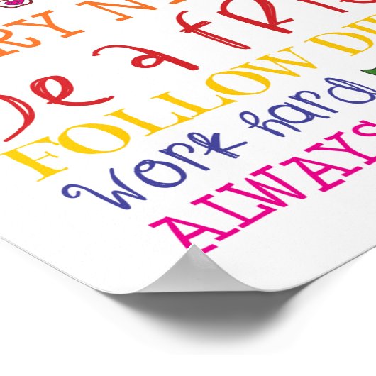 Poster Règles de classe (Coin)