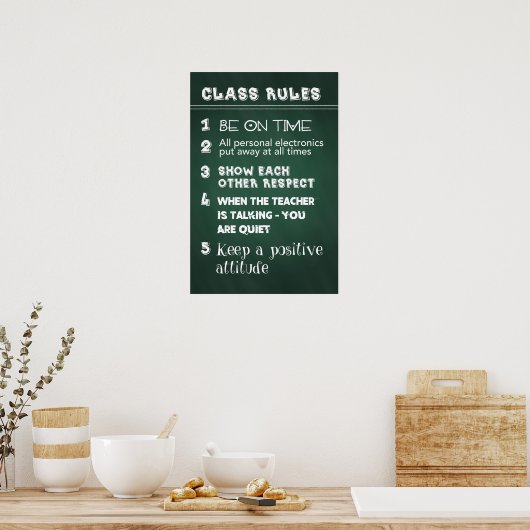 Poster Règles de classe (Cuisine)