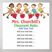 Poster Règles de classe de l'enseignant de l'école - SRF (Devant)