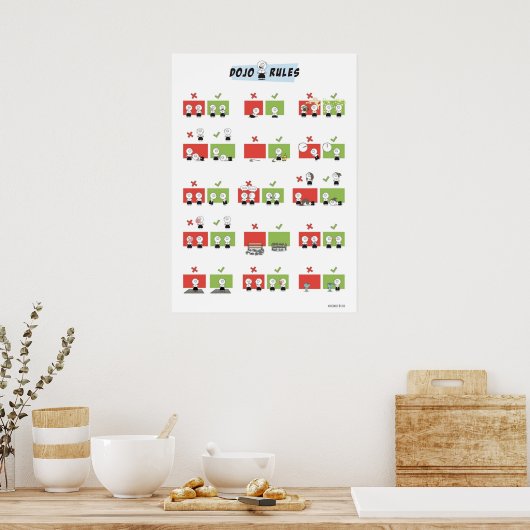 Poster Règles de Dojo Aikido (Cuisine)