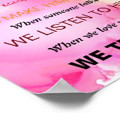 Poster Règles de famille dans l'affiche des couleurs (Coin)