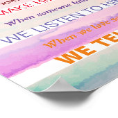 Poster Règles de famille dans les couleurs (Coin)