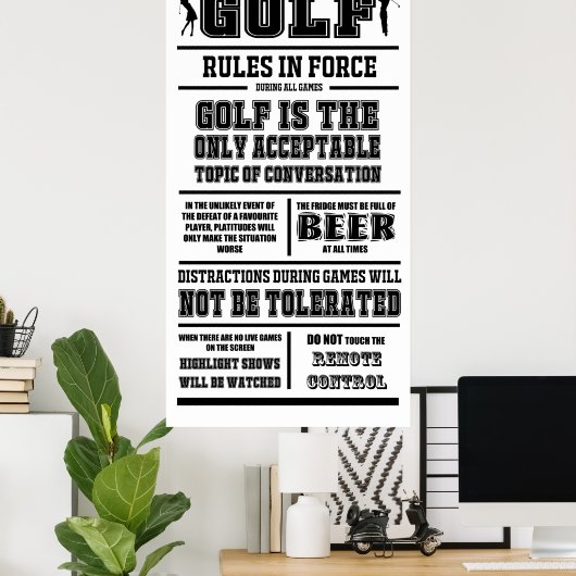 Poster Règles de golf Imprimer (Bureau à domicile)