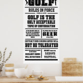 Poster Règles de golf Imprimer (Cuisine)