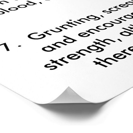 Poster Règles de gym (Coin)