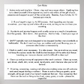 Poster Règles de gym (Devant)