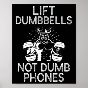 Poster Règles De Gym Lift Dumbbells Pas Les Téléphones Du