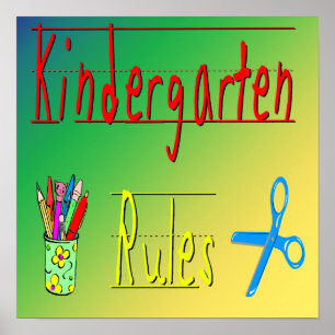Poster Règles de jardin d'enfants