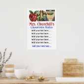 Poster Règles de la classe de l'enseignant à l'école. par (Cuisine)