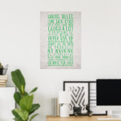 Poster Règles de la maison (Bureau à domicile)