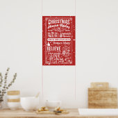 Poster Règles de la maison de Noël (Cuisine)