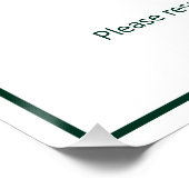 Poster Règles de la Maison de vacances Modèle vert foncé  (Coin)