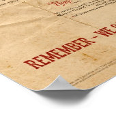 Poster Règles de la maison Zombie Apocalypse Vintage (Coin)