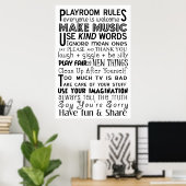 Poster Règles de la salle de lecture (Bureau à domicile)