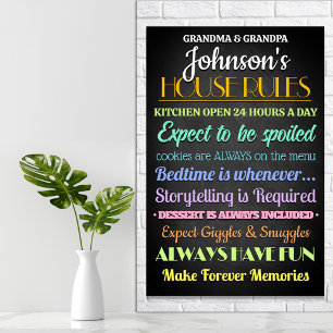 Poster Règles de maison personnalisées