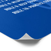 Poster Règles de Pickleball et signe d'affiche d'étiquett (Coin)