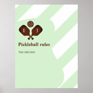 Poster Règles de Pickleball Mariage Prépa