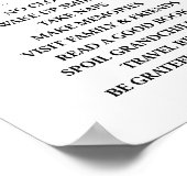 Poster Règles de retraite - Faire la joie d'un nouveau ch (Coin)