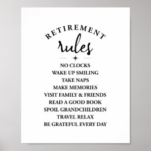Poster Règles de retraite - Faire la joie d'un nouveau ch