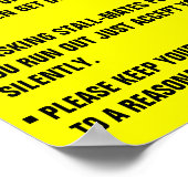 Poster Règles de salle de bain Ne pas faire de contact vi (Coin)