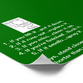 POSTER RÈGLES DE SALLE DE BAINS DE TOILETTES (Coin)