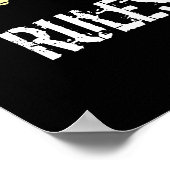 Poster Règles de santé et de sécurité Slogan graffiti Hum (Coin)