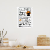 Poster Règles d'Halloween (Cuisine)