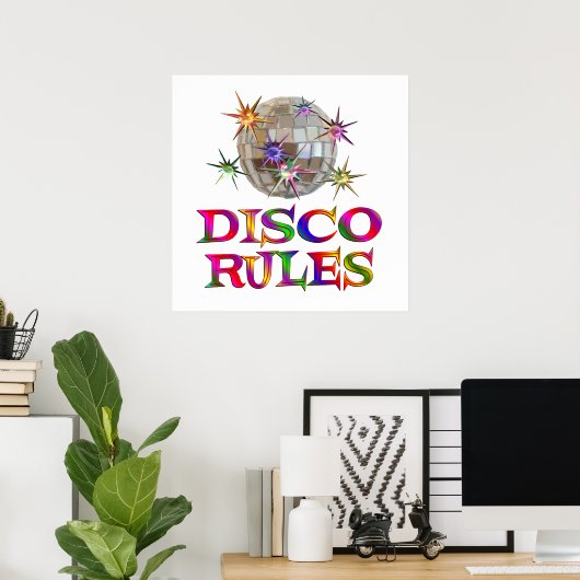 Poster Règles Disco (Bureau à domicile)